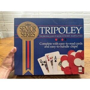 VINTAGE Tripoley Senior Series‎ COMPLETE Cadaco 1989 With Game Board